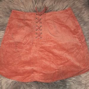 Corduroy lace up skirt forever 21